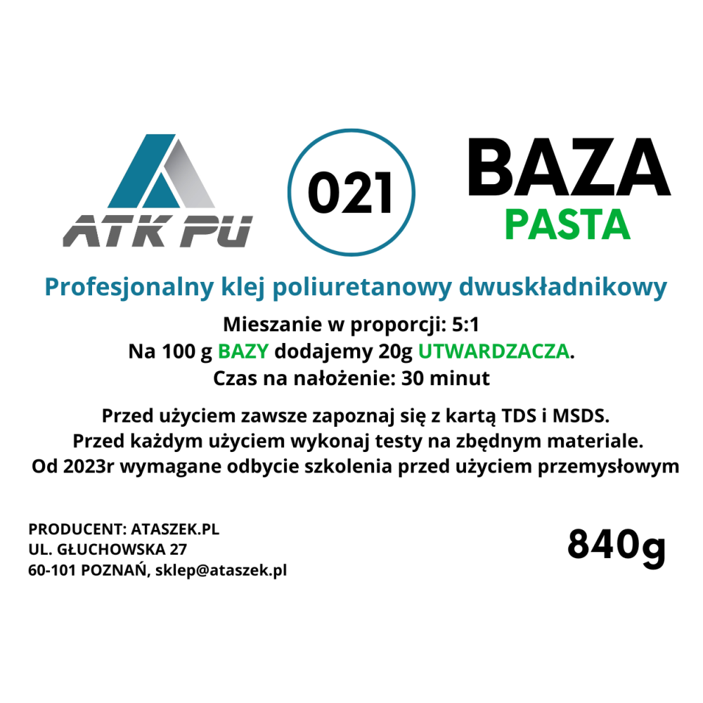 Masa szpachlowa do drewna ATK PU021 | Ataszek.pl