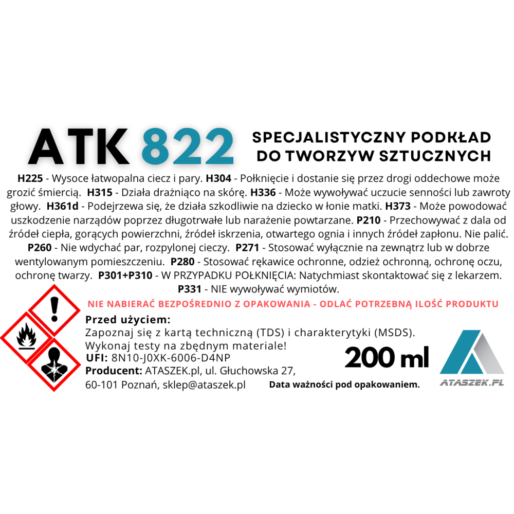 Primer do plastiku ATK 822 | Ataszek.pl