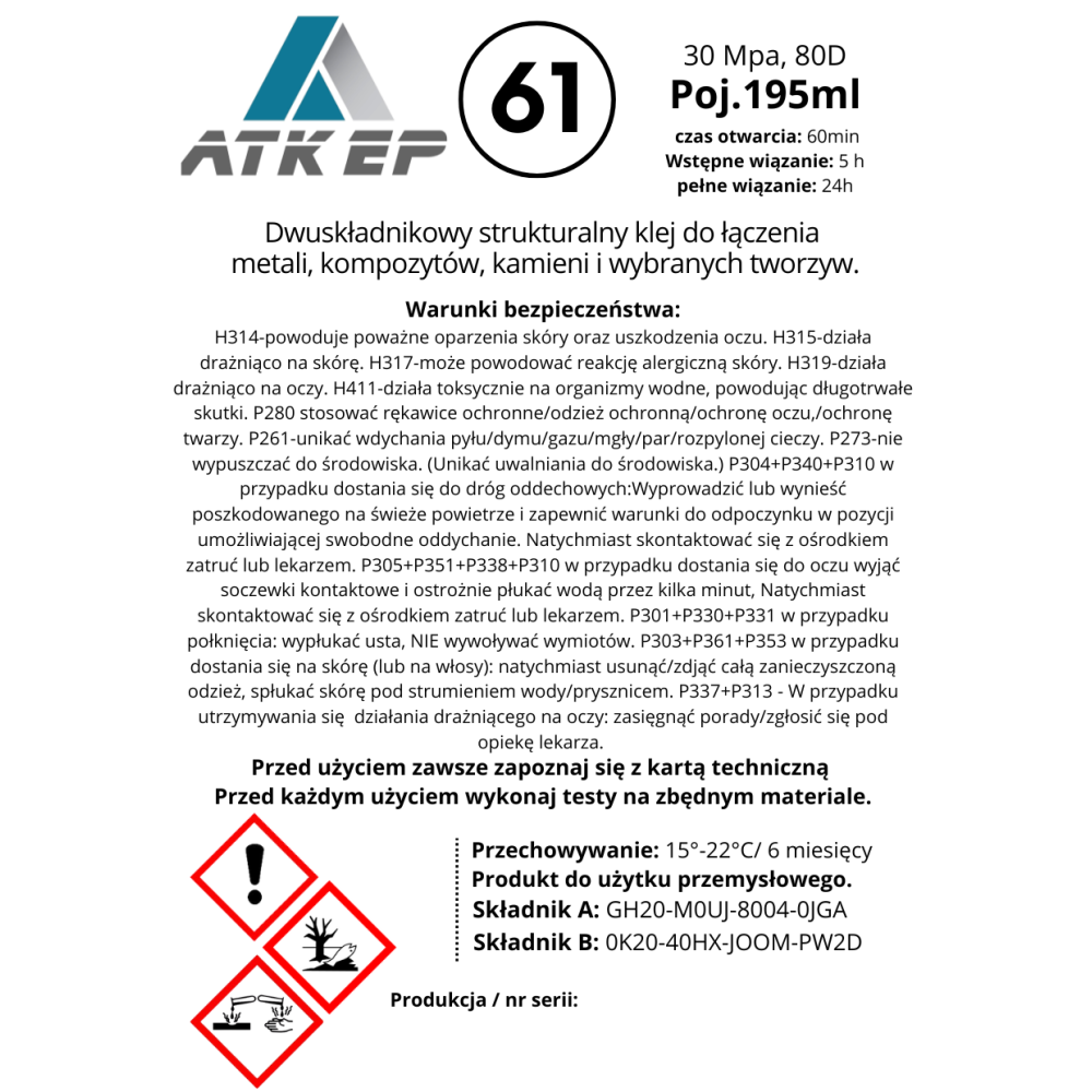 Klej epoksydowy czarny ATK EP61 | Ataszek.pl