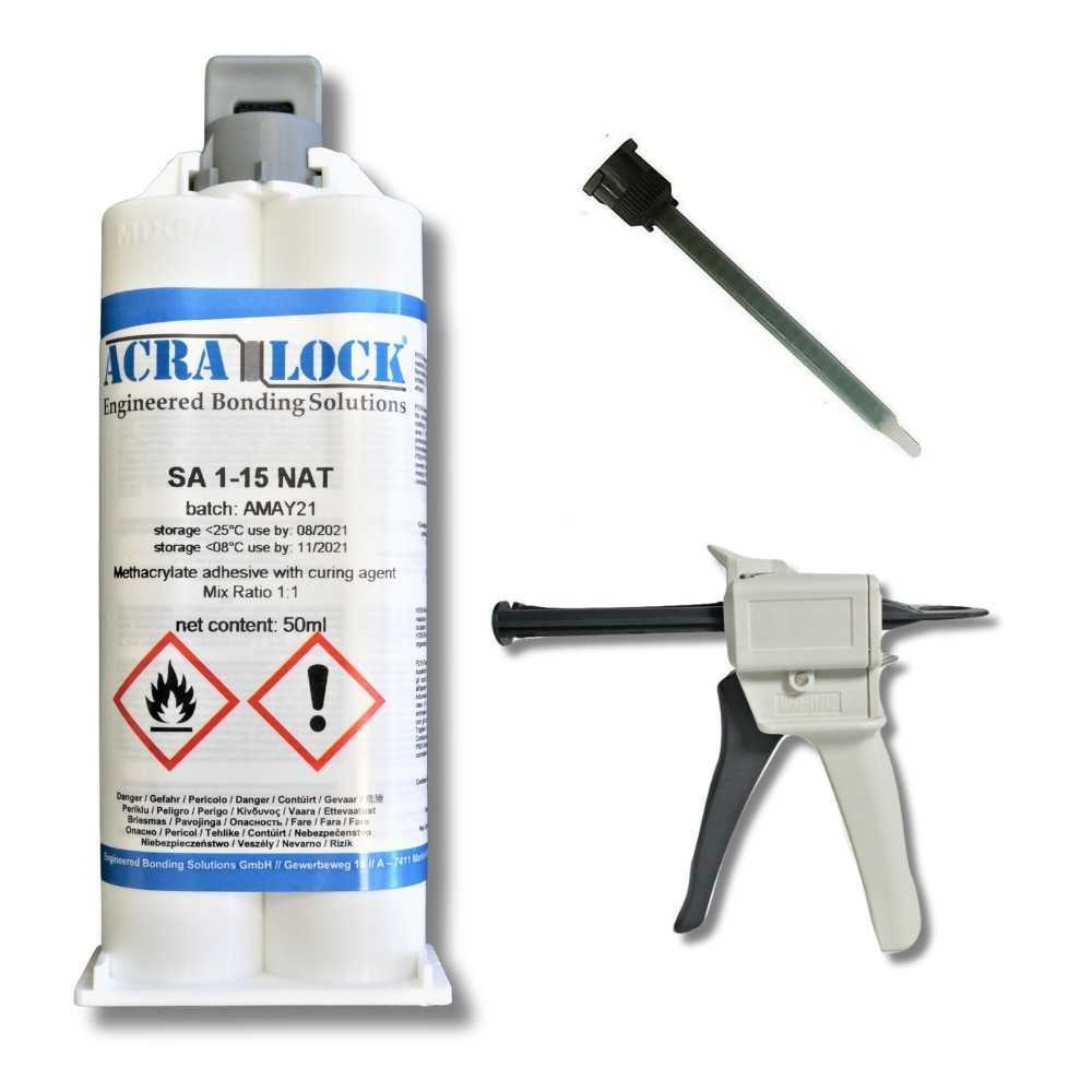 Klej do metalu dwuskładnikowy Acralock SA 1-15 NAT Klej do metalu dwuskładnikowy Acralock SA 1-15 NAT