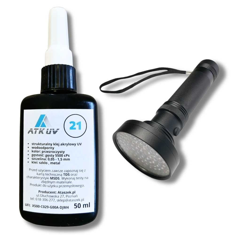 Klej do szyb przeźroczysty ATK UV21 Klej do szyb przeźroczysty ATK UV21