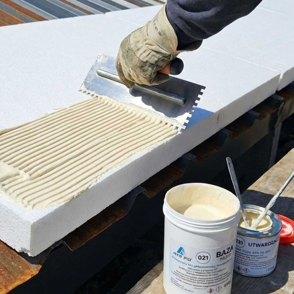 Klejenie styropianu do blachy na dużych powierzchniach ATK PU021 | Ataszek.pl Klejenie styropianu do blachy na dużych powierzchniach ATK PU021 | Ataszek.pl