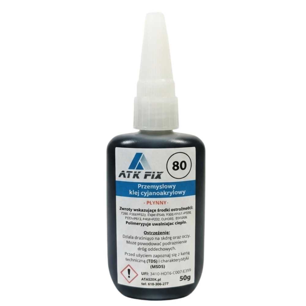Klej cyjanoakrylowy czarny ATK FIX 80