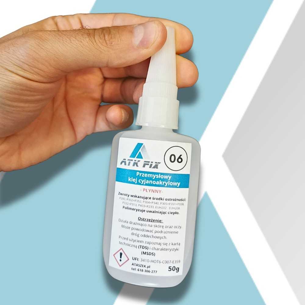 Klej z aktywatorem ATK FIX 06 50g + Aktywator C 200ml spray – wiązanie do 5 sekund