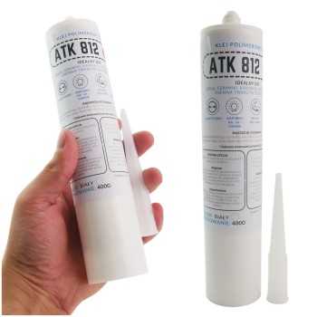 Silikon do granitu czarny ATK 812 290ml – wytrzymałość do 4 MPa, elastyczność 300%