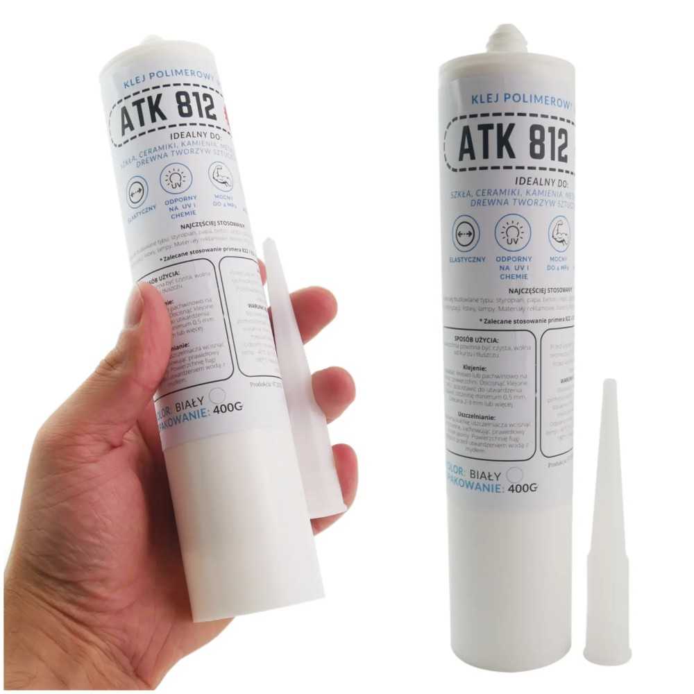 Silikon do granitu czarny ATK 812 290ml – wytrzymałość do 4 MPa, elastyczność 300%