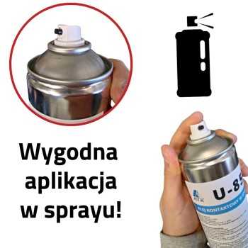 Klej kontaktowy w sprayu do okleiny ATK U-850 500ml odporność do 90°C