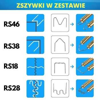 Maszynka do zgrzewania plastiku SP5 60W z 200 zszywkami w zestawie