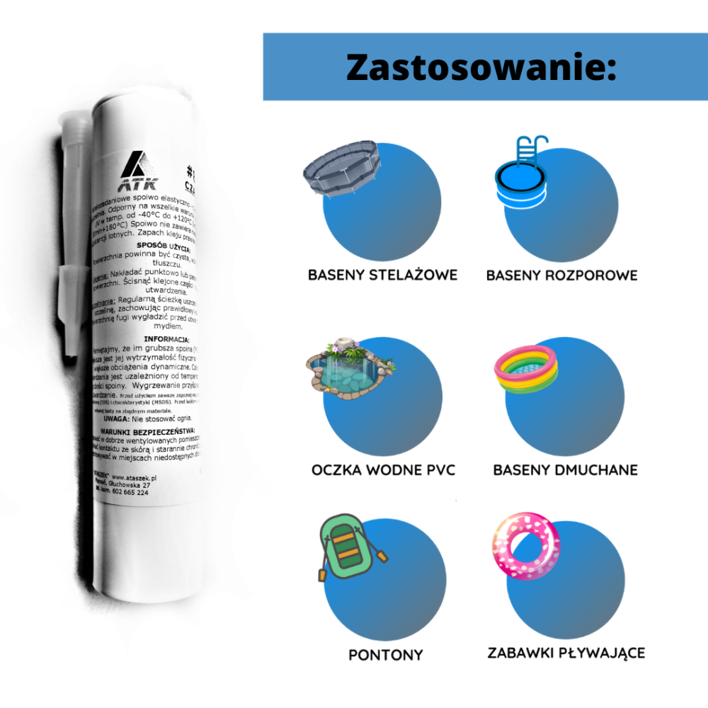 Najlepszy klej do basenów na mokro i pod wodą ATK 812 | Ataszek.pl Najlepszy klej do basenów na mokro i pod wodą ATK 812 | Ataszek.pl
