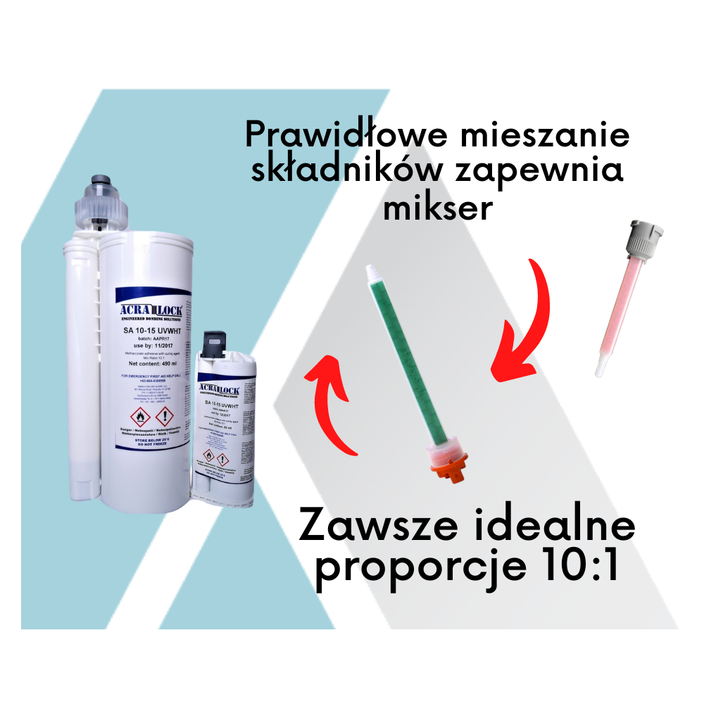 Klej do liter 3D podświetlanych Acralock SA 10-15WHT