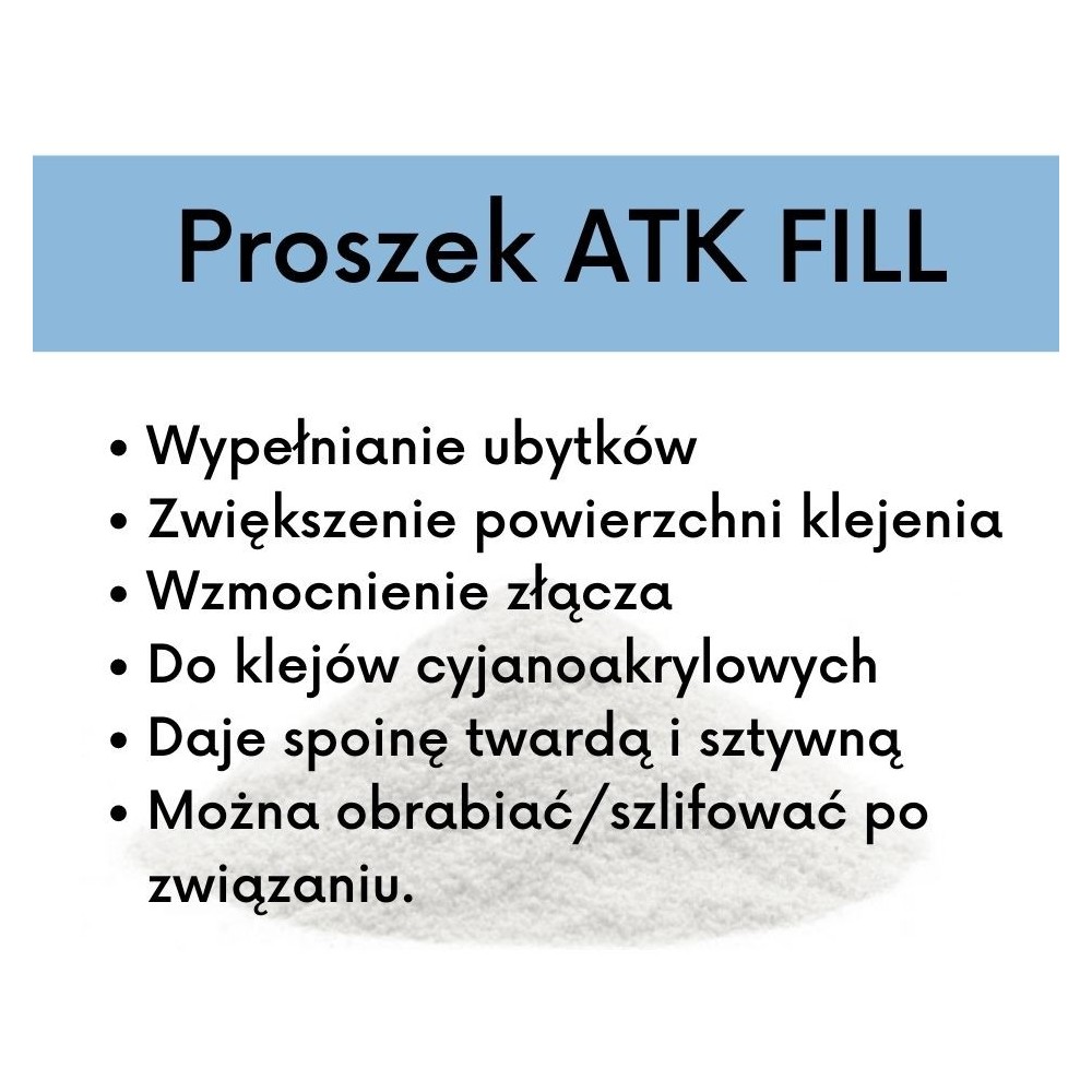 Wypełniacz do kleju cyjanoakrylowego ATK FILL 25/60 g | Ataszek.pl Wypełniacz do kleju cyjanoakrylowego ATK FILL 25/60 g | Ataszek.pl