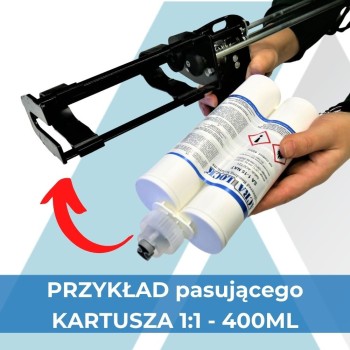 Wyciskacz podwójny do klei i mas dwuskładnikowych 1:1 400ml | Ataszek.pl