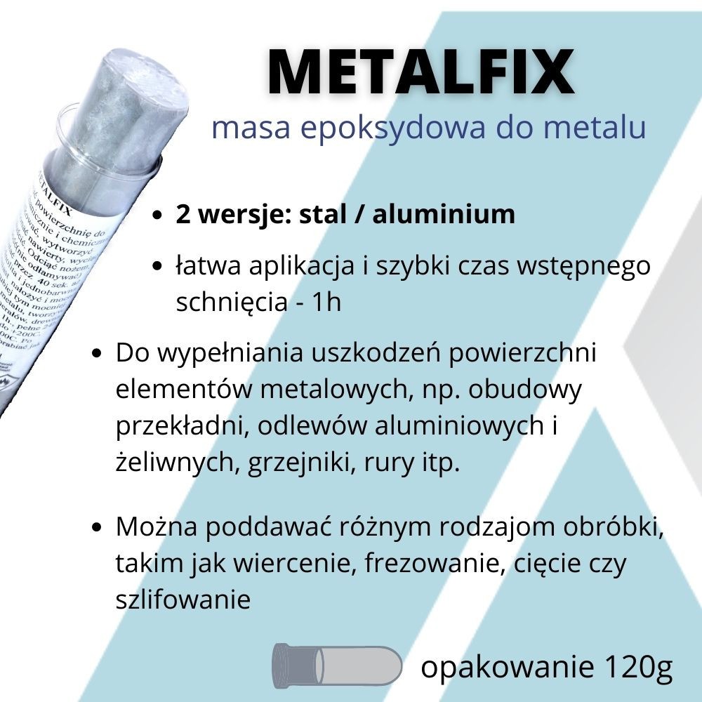 Stalowa plastelina - kit do metalu METALFIX | Ataszek.pl Stalowa plastelina - kit do metalu METALFIX | Ataszek.pl