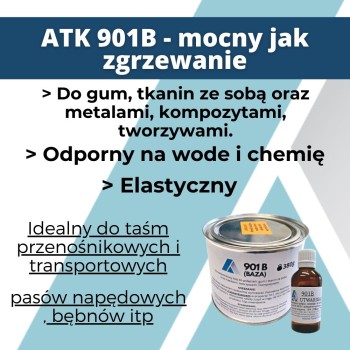 Profesjonalny klej do gumy i metalu najmocniejszy ATK 901B