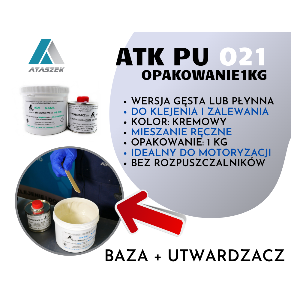 Klej poliuretanowy dwuskładnikowy do drewna ATK PU021 | Ataszek.pl