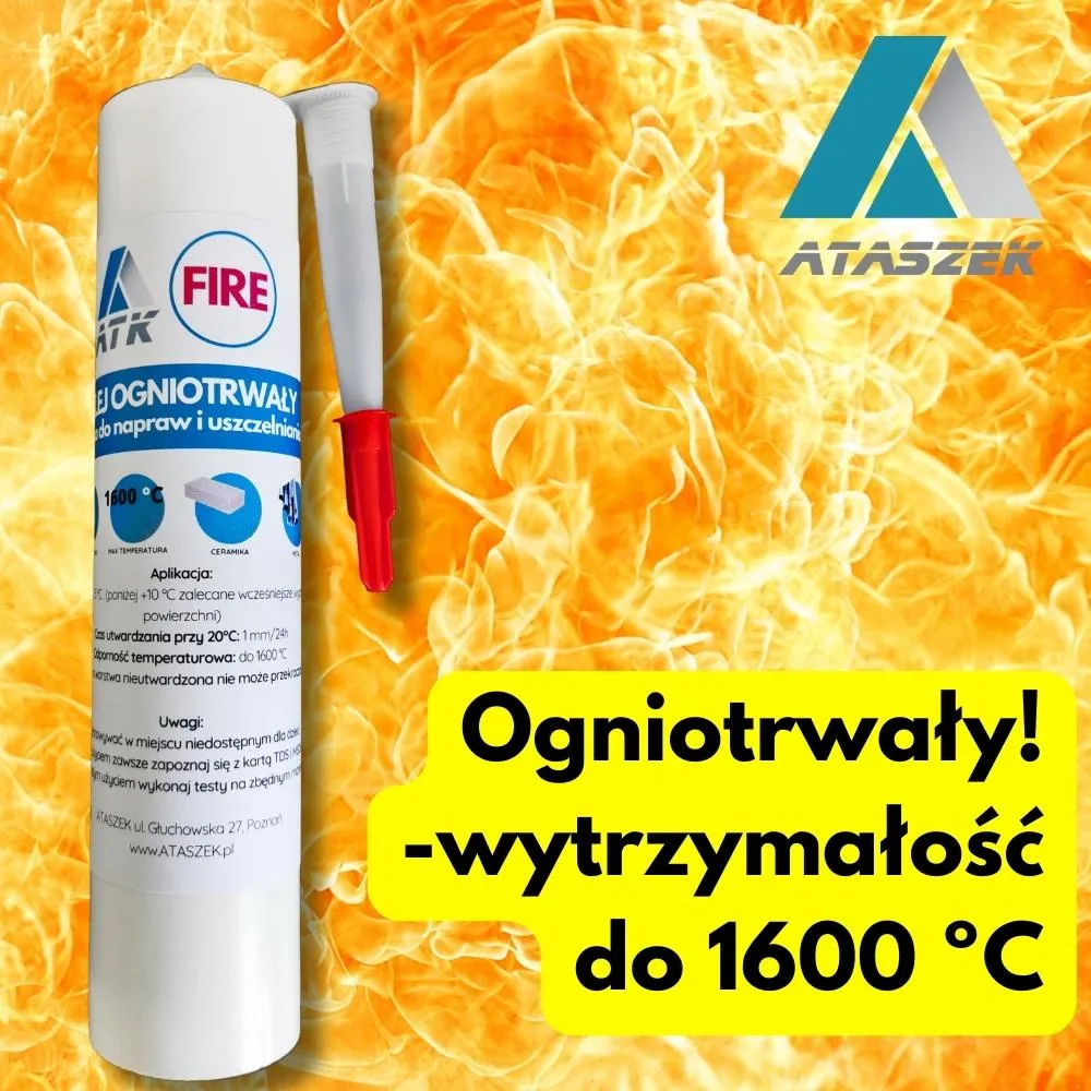 Klej odporny na wysokie temperatury do 1600°C - ATK FIRE |Ataszek.pl Klej odporny na wysokie temperatury do 1600°C - ATK FIRE |Ataszek.pl