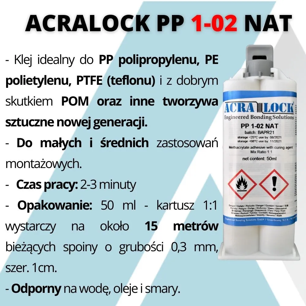 Klej do plastikowych zbiorników - beczek PP 1-02 na Ataszek.pl