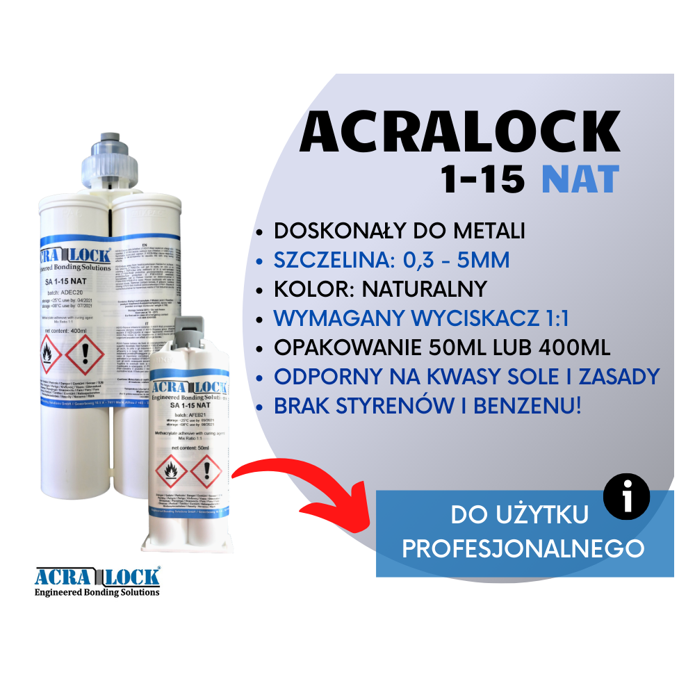 Klej do duraluminium Acralock SA 1-15 | Ataszek.pl