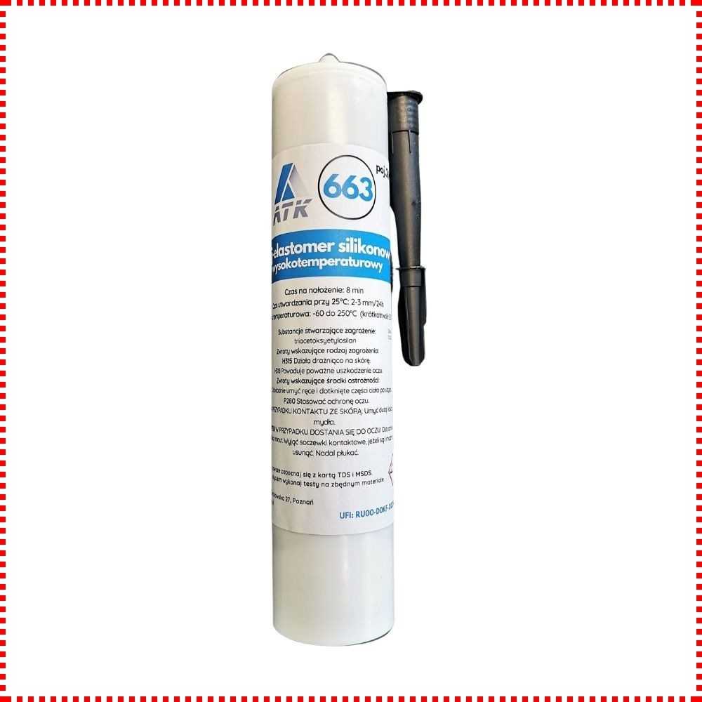 Silikon wysokotemperaturowy czarny ATK 663