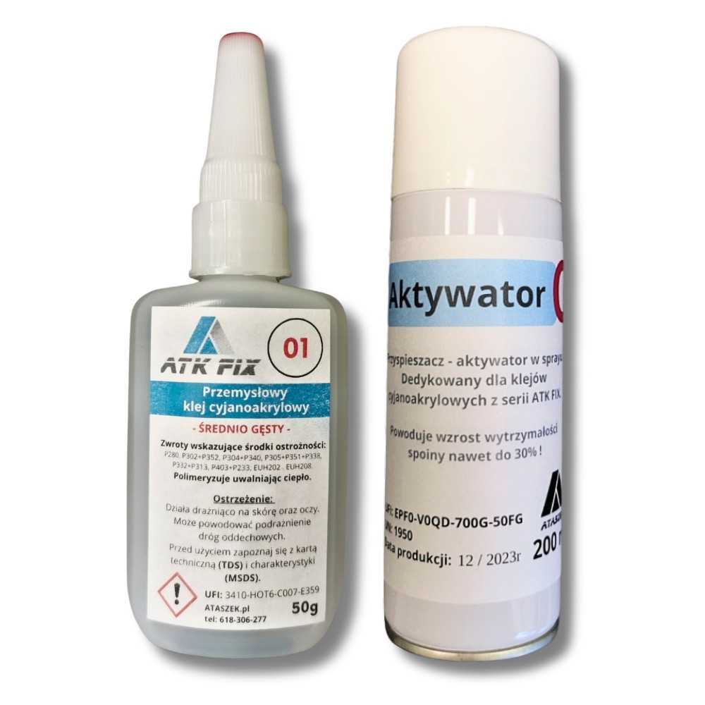 Klej cyjanoakrylowy z aktywatorem ATK FIX 01