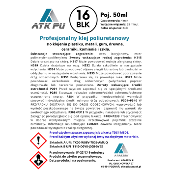 Szybkoschnący klej poliuretanowy do plastiku ATK PU16 | Ataszek.pl Szybkoschnący klej poliuretanowy do plastiku ATK PU16 | Ataszek.pl