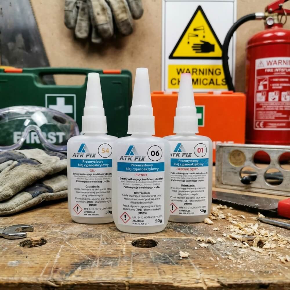 kleje-cyjanoakrylowe-na-stole-roboczym