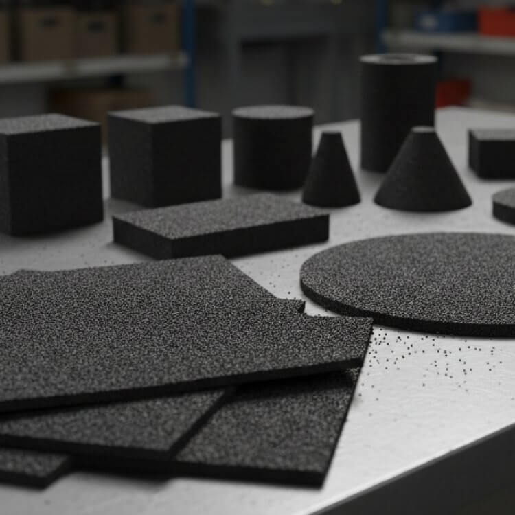 Elementy antywibracyjne: Maty i kształtki z mikrogumy EPDM