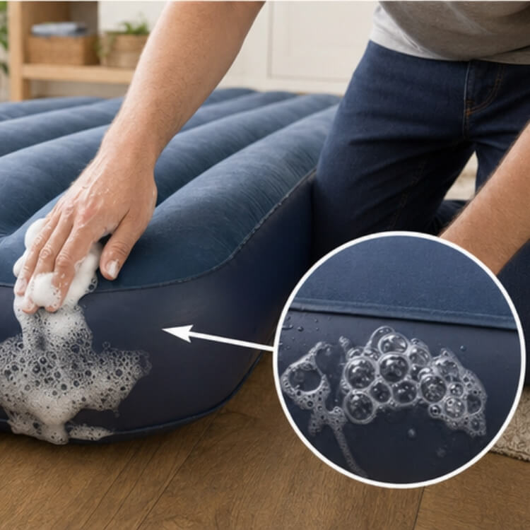 lokalizowanie-wycieku-powietrza-z-dmuchanego-materaca